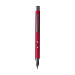 Vue Brady Soft Touch Recycled Alu stylo de couleur rouge| Krokrodeal