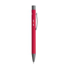 Vue Brady Soft Touch Recycled Alu stylo de couleur rouge| Krokrodeal