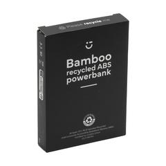 Vue Boru Bamboo RCS Recycled ABS Powerbank Wireless Charger de couleur noir| Krokrodeal