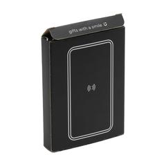 Vue Boru Bamboo RCS Recycled ABS Powerbank Wireless Charger de couleur noir| Krokrodeal