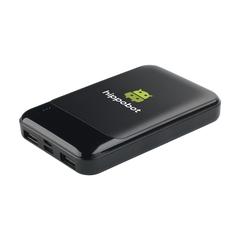 Vue Compact RCS Recycled ABS Powerbank de couleur noir| Krokrodeal