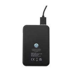 Vue Compact RCS Recycled ABS Powerbank de couleur noir| Krokrodeal