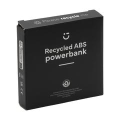 Vue Compact RCS Recycled ABS Powerbank de couleur noir| Krokrodeal