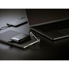 Vue Compact RCS Recycled ABS Powerbank de couleur noir| Krokrodeal
