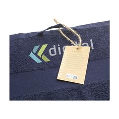 Vue Wooosh Bath Towel GRS Recycle Cotton Mix 140 x 70 cm de couleur bleu| Krokrodeal
