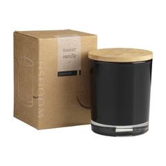 Vue Wooosh Scented Candle Sweet Vanilla bougie parfumée de couleur noir| Krokrodeal