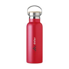 Vue Nordvik RCS Recycled Steel 500 ml bouteille de couleur rouge| Krokrodeal