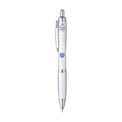 Vue Athos RPET stylo de couleur blanc| Krokrodeal