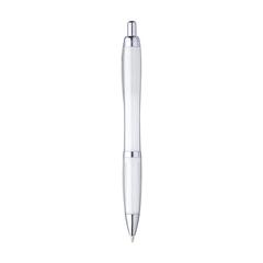 Vue Athos RPET stylo de couleur blanc| Krokrodeal
