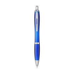 Vue Athos RPET stylo de couleur bleu| Krokrodeal