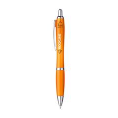 Vue Athos RPET stylo de couleur orange| Krokrodeal