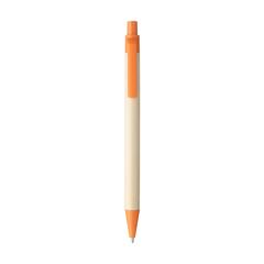 Vue Bio Degradable Natural Pen stylo de couleur orange| Krokrodeal