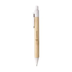 Vue Bamboo Wheat Pen stylo en paille de blé de couleur blanc| Krokrodeal