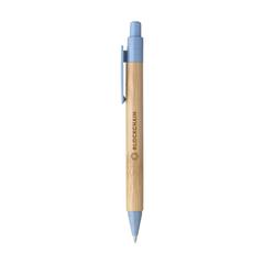 Vue Bamboo Wheat Pen stylo en paille de blé de couleur bleu| Krokrodeal