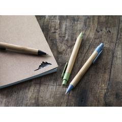 Vue Bamboo Wheat Pen stylo en paille de blé de couleur bleu| Krokrodeal