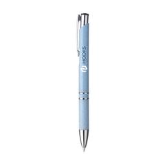 Vue Ebony Wheat stylo en paille de blé de couleur bleu| Krokrodeal