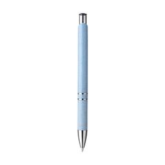 Vue Ebony Wheat stylo en paille de blé de couleur bleu| Krokrodeal
