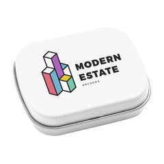 Vue TinBox pastilles à la menthe de couleur blanc| Krokrodeal