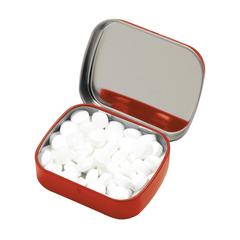 Vue TinBox pastilles à la menthe de couleur rouge| Krokrodeal