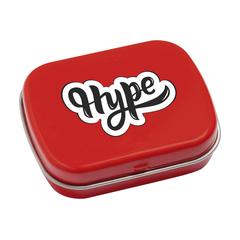 Vue TinBox pastilles à la menthe de couleur rouge| Krokrodeal