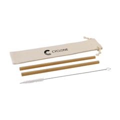 Vue ECO Bamboe Straw Set pailles en bambou de couleur marron| Krokrodeal
