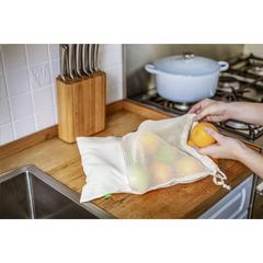 Vue Natura Organic Mesh Bag (120 g/m²) sac à fruits de couleur beige| Krokrodeal