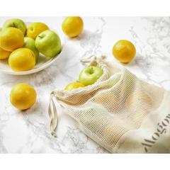 Vue Natura Organic Mesh Bag (120 g/m²) sac à fruits de couleur beige| Krokrodeal