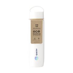 Vue EcoBottle Slim 450 ml plant based - made in EU de couleur blanc| Krokrodeal