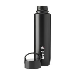 Vue EcoBottle Slim 450 ml plant based - made in EU de couleur noir| Krokrodeal