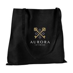 Vue Shopper GRS RPET sac shopping de couleur noir| Krokrodeal