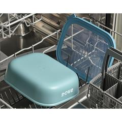 Vue Mepal Cirqula bol rectangulaire multi-usage 2L lunchbox de couleur noir| Krokrodeal