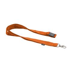 Vue Lanyard Safety RPET 2 cm tour de cou de couleur orange| Krokrodeal