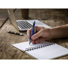 Vue Luna Soft Touch stylo de couleur bleu| Krokrodeal