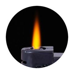 Vue Tornado briquet de couleur noir| Krokrodeal