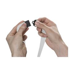 Vue KeyCordSafety 2,4 cm tour de cou de couleur blanc| Krokrodeal