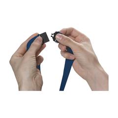 Vue KeyCordSafety 2,4 cm tour de cou de couleur bleu| Krokrodeal