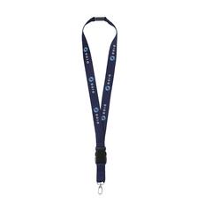 Vue KeyCordSafety 2,4 cm tour de cou de couleur bleu| Krokrodeal