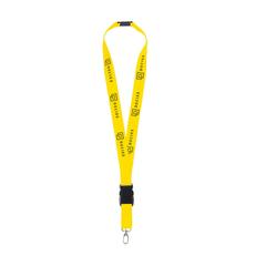 Vue KeyCordSafety 2,4 cm tour de cou de couleur jaune| Krokrodeal