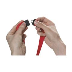 Vue KeyCordSafety 2,4 cm tour de cou de couleur rouge| Krokrodeal