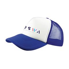 Vue Trucker casquette de couleur bleu| Krokrodeal
