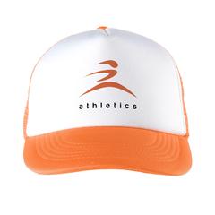 Vue Trucker casquette de couleur orange| Krokrodeal