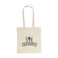 Vue ShoppyBag (135 g/m²) longues anses sac shopping de couleur blanc| Krokrodeal