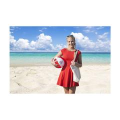 Vue BeachBall Ø 30 cm ballon de couleur rouge| Krokrodeal