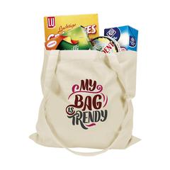 Vue ShoppyBag GRS Recycled Cotton (140 g/m²) sac shopping de couleur beige| Krokrodeal