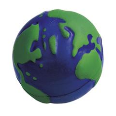 Vue StressGlobe Ø6,5cm anti-stress de couleur bleu| Krokrodeal