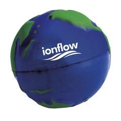 Vue StressGlobe Ø6,5cm anti-stress de couleur bleu| Krokrodeal
