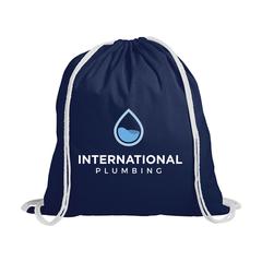 Vue PromoColour (120 g/m²) sac à dos de couleur bleu| Krokrodeal