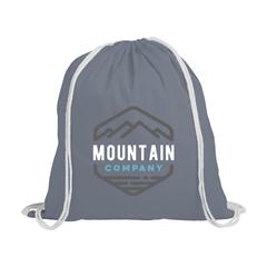Vue PromoColour (120 g/m²) sac à dos de couleur gris| Krokrodeal