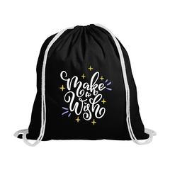 Vue PromoColour (120 g/m²) sac à dos de couleur noir| Krokrodeal