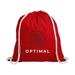 Vue PromoColour (120 g/m²) sac à dos de couleur rouge| Krokrodeal